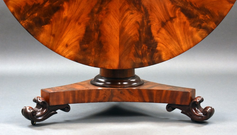 Victorian Flame Mahogany Circular Breakfast Table View VI