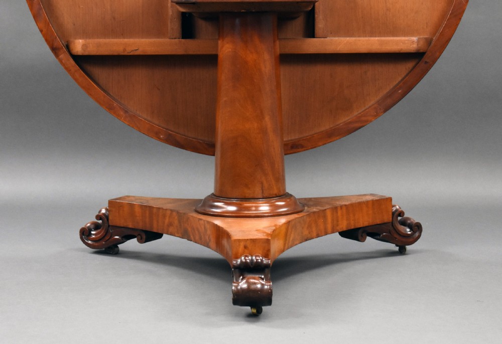 Victorian Flame Mahogany Circular Breakfast Table View X
