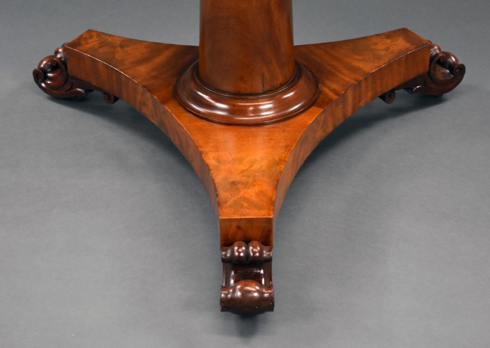 Victorian Flame Mahogany Circular Breakfast Table View XI
