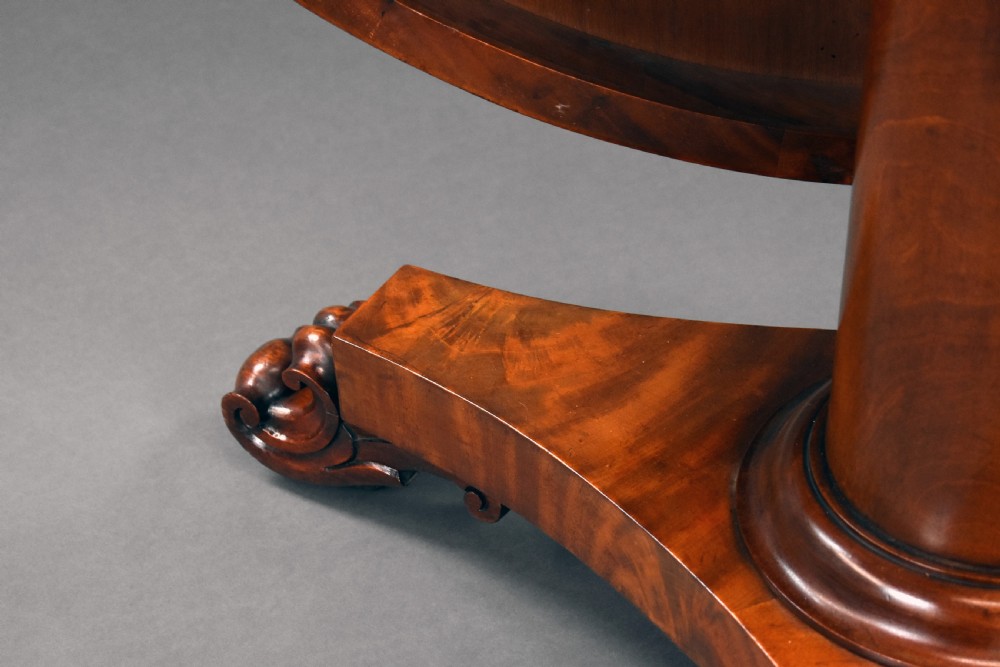 Victorian Flame Mahogany Circular Breakfast Table View XII