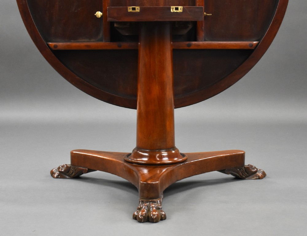 Victorian Mahogany Circular Breakfast Table View VII