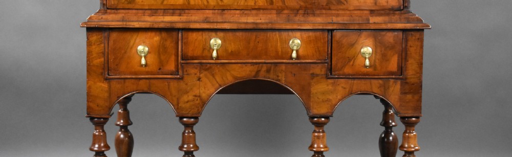 William & Mary Walnut Chest on Stand View V