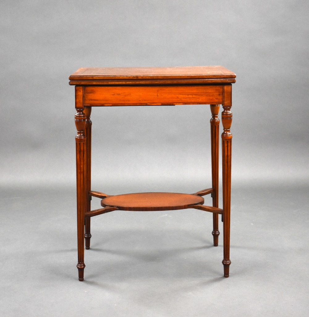 Edwardian Satinwood Card Table View II