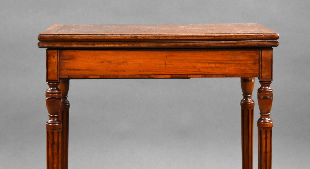 Edwardian Satinwood Card Table View III