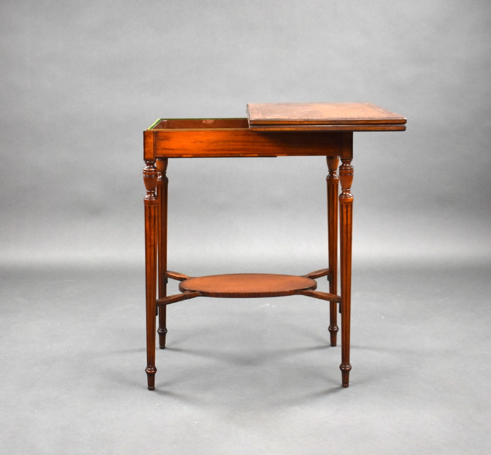 Edwardian Satinwood Card Table View VI