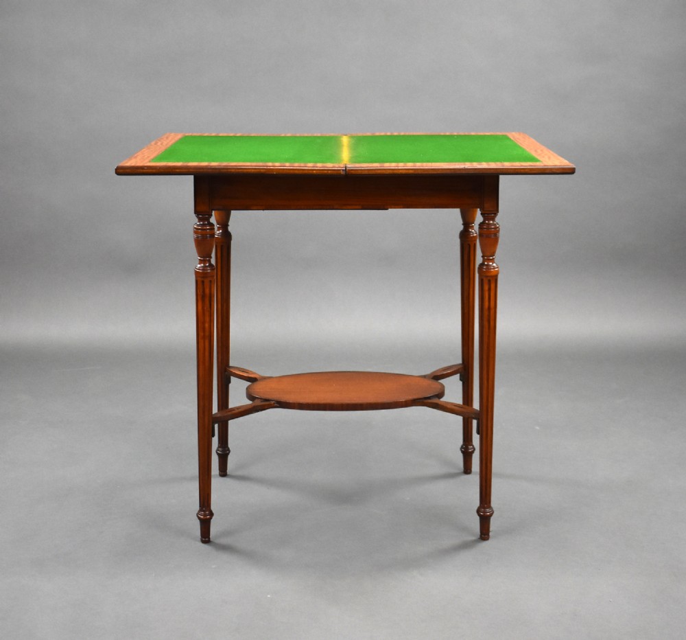 Edwardian Satinwood Card Table View VIII