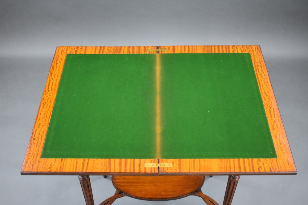 Edwardian Satinwood Card Table View IX
