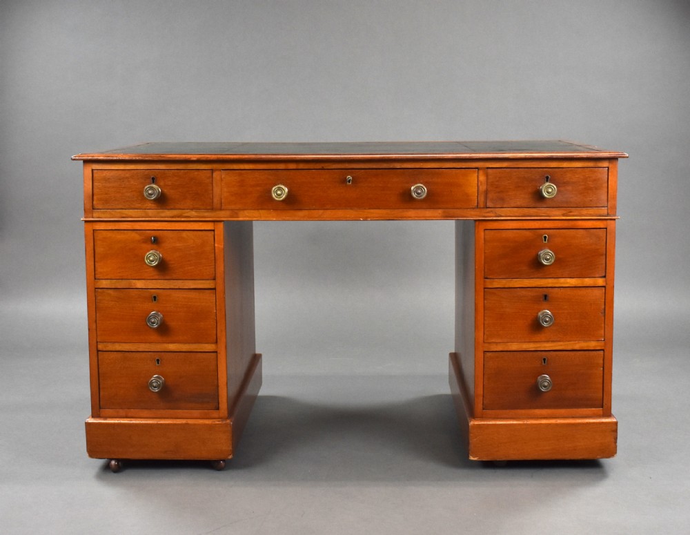 Victorian Walnut Pedestal Desk View II