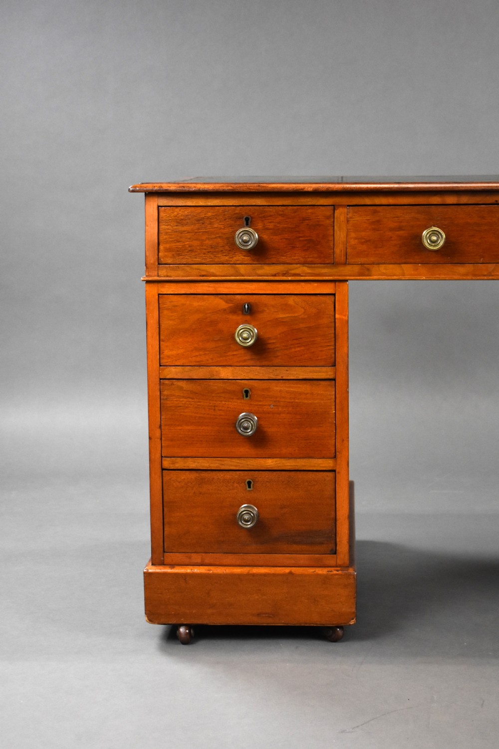 Victorian Walnut Pedestal Desk View III