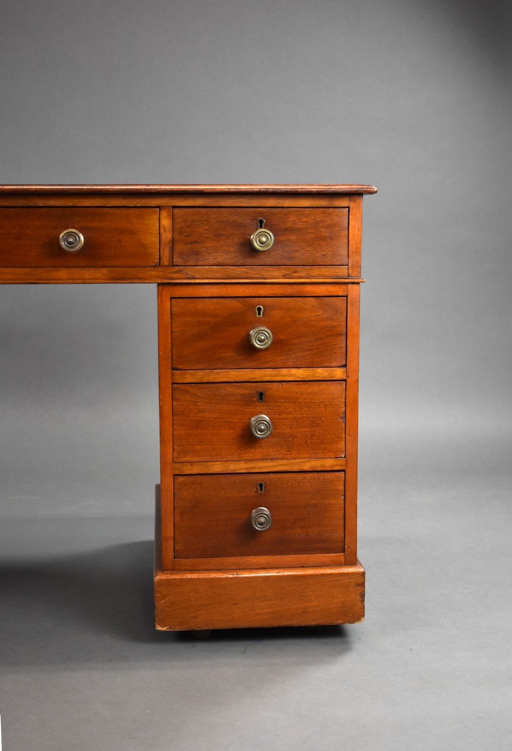 Victorian Walnut Pedestal Desk View VI