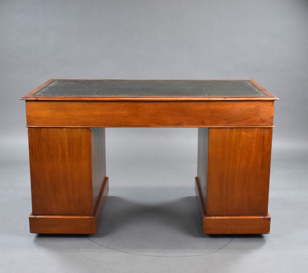 Victorian Walnut Pedestal Desk View VIII