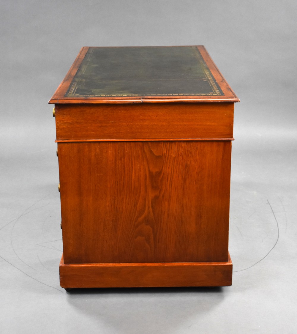 Victorian Walnut Pedestal Desk View XIII
