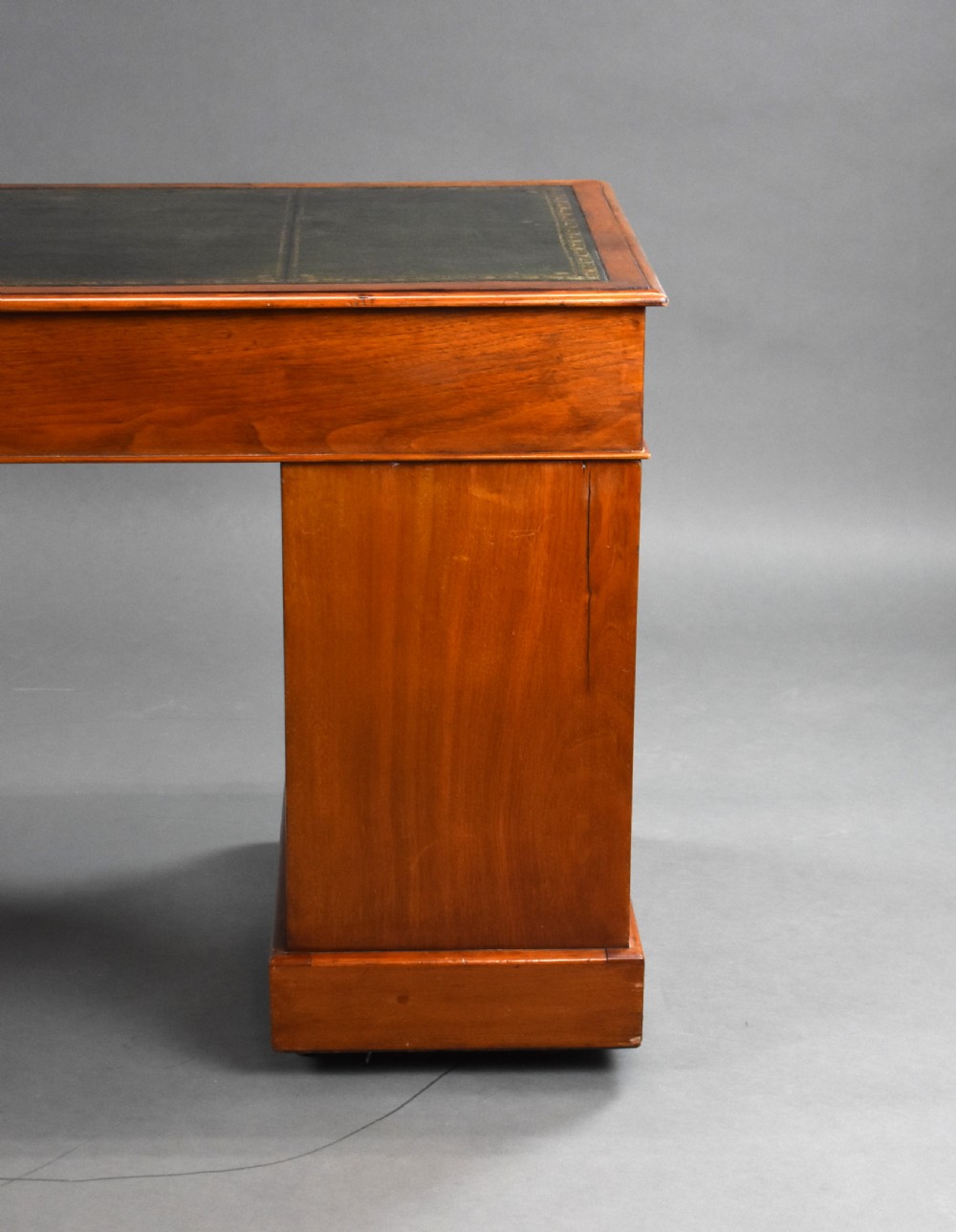 Victorian Walnut Pedestal Desk View XVI