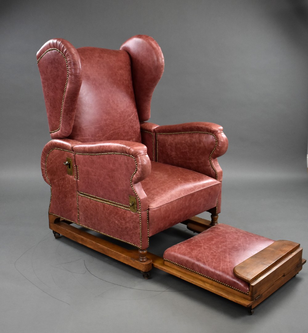 Victorian Leather Reclining Chair by J Foot & Sons Ltd View II