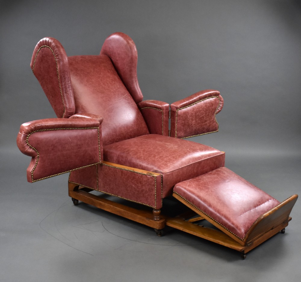 Victorian Leather Reclining Chair by J Foot & Sons Ltd View VII