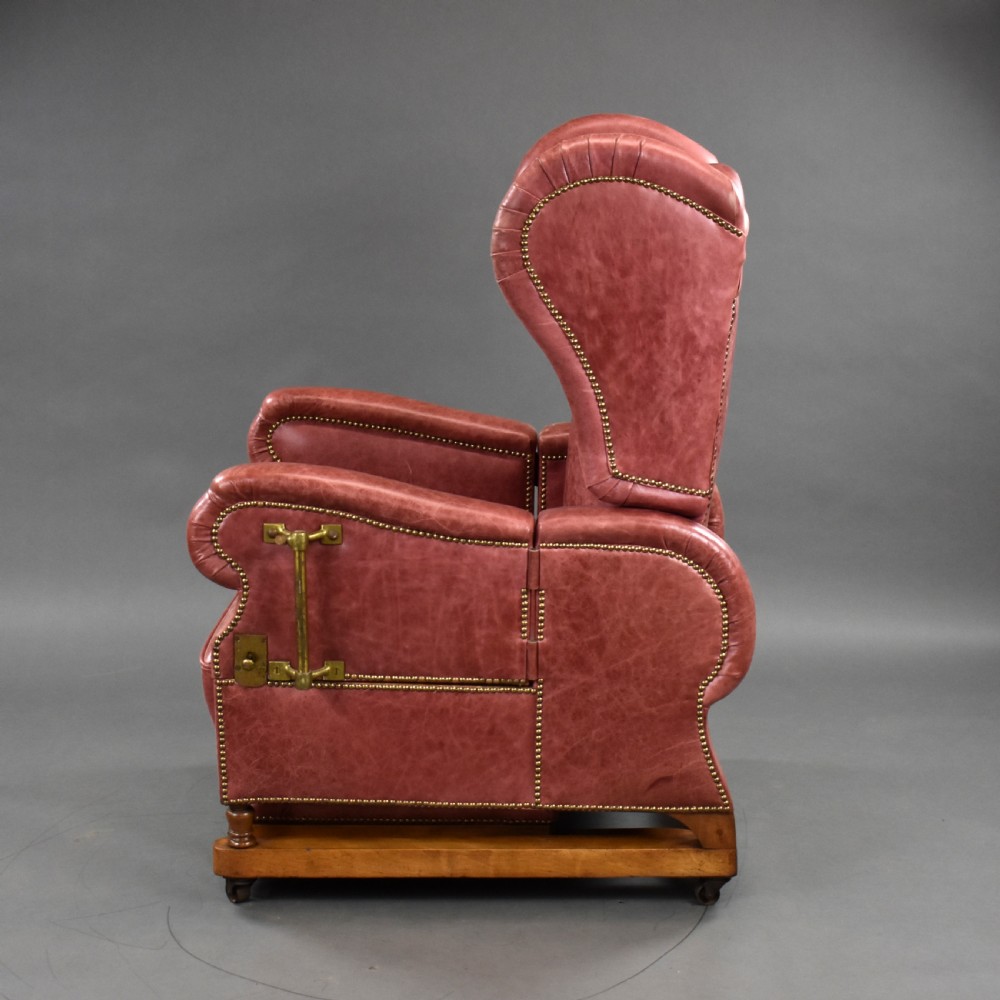 Victorian Leather Reclining Chair by J Foot & Sons Ltd View XVII