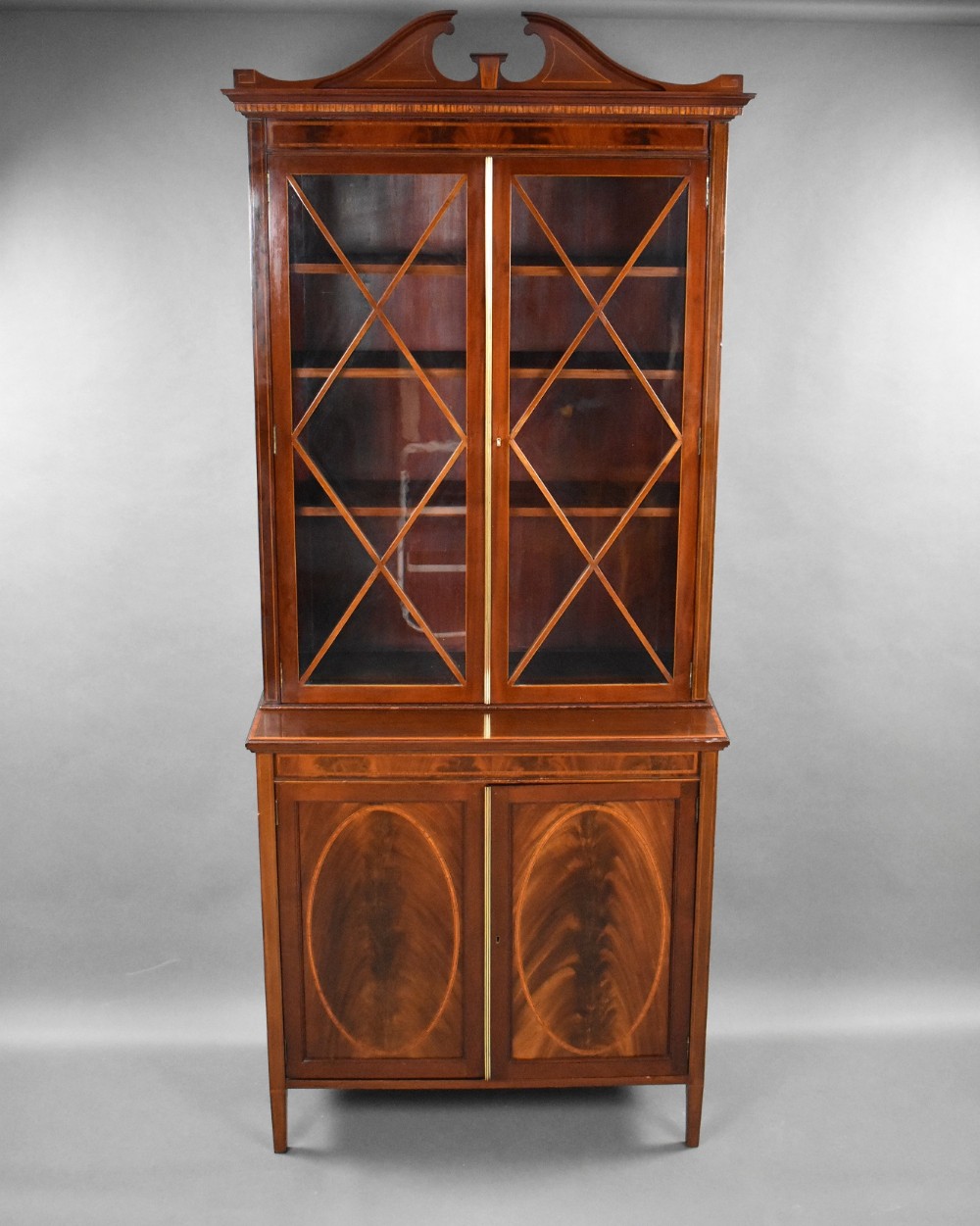Edwardian Mahogany Inlaid Bookcase