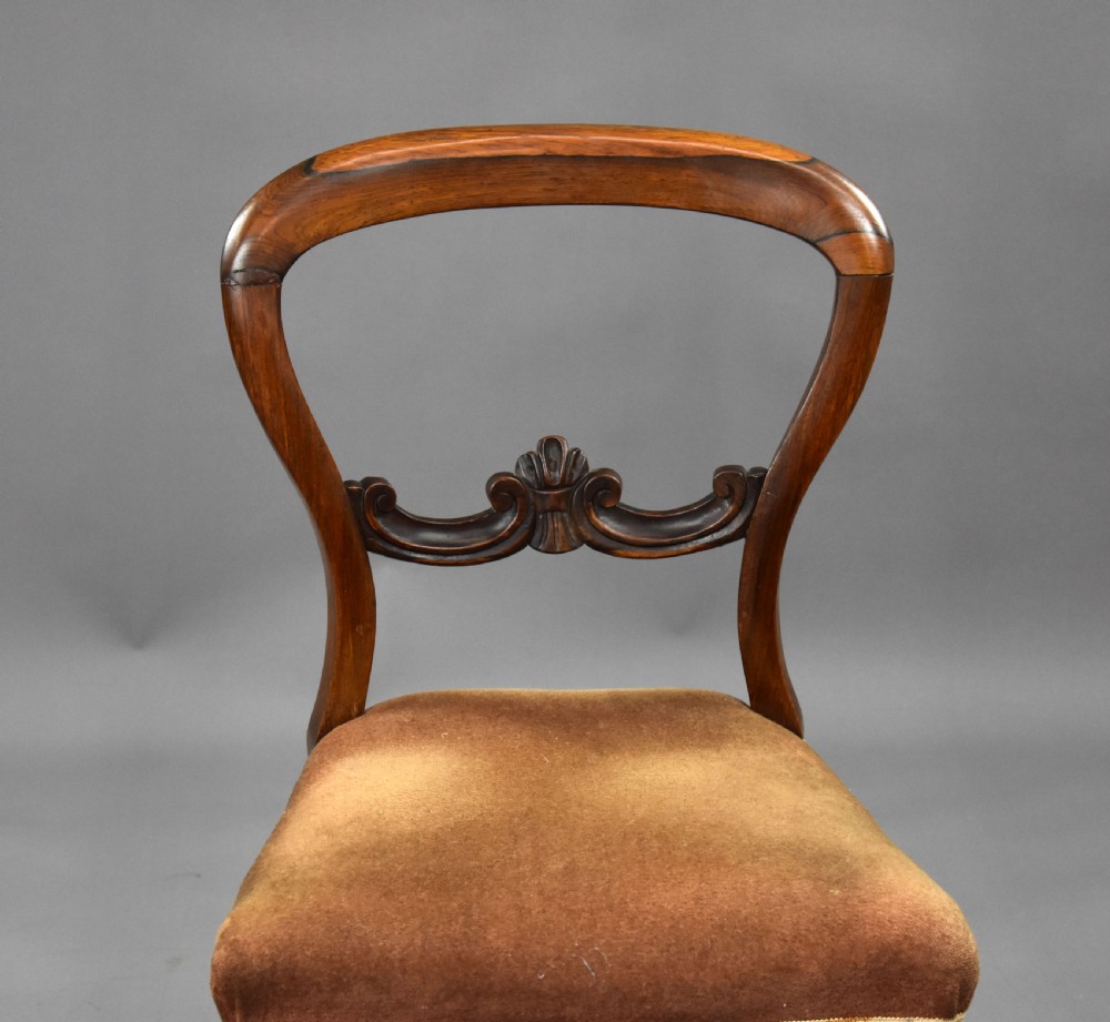 Set of 6 Victorian Rosewood Dining Chairs View IV