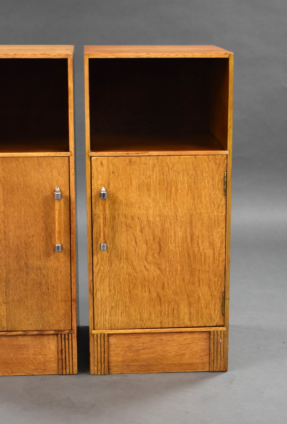 Pair of Oak Art Deco Bedside Cabinets View IV