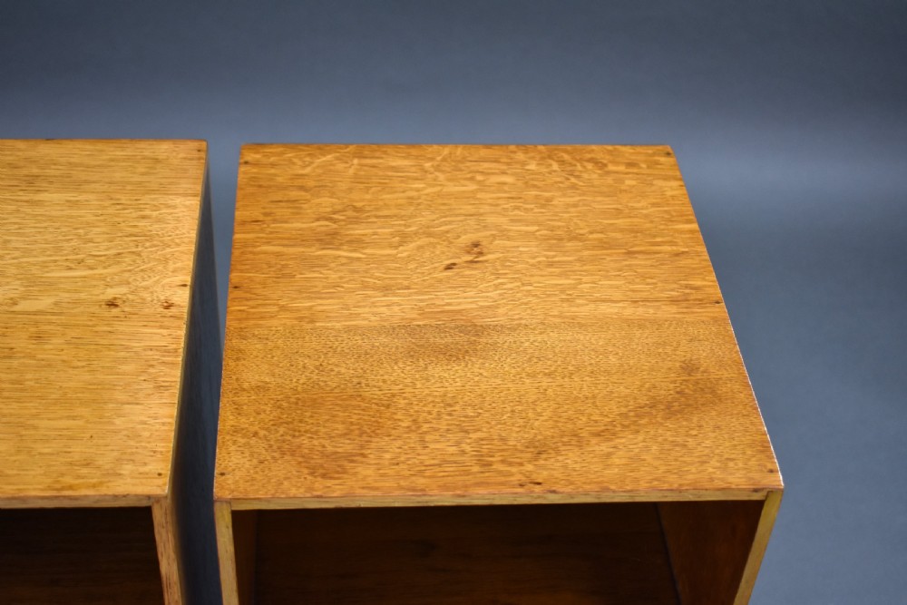 Pair of Oak Art Deco Bedside Cabinets View VIII