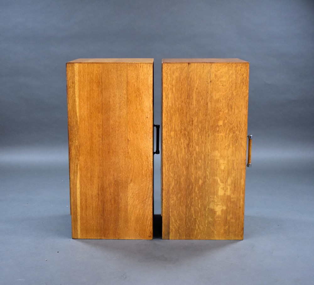 Pair of Oak Art Deco Bedside Cabinets View IX