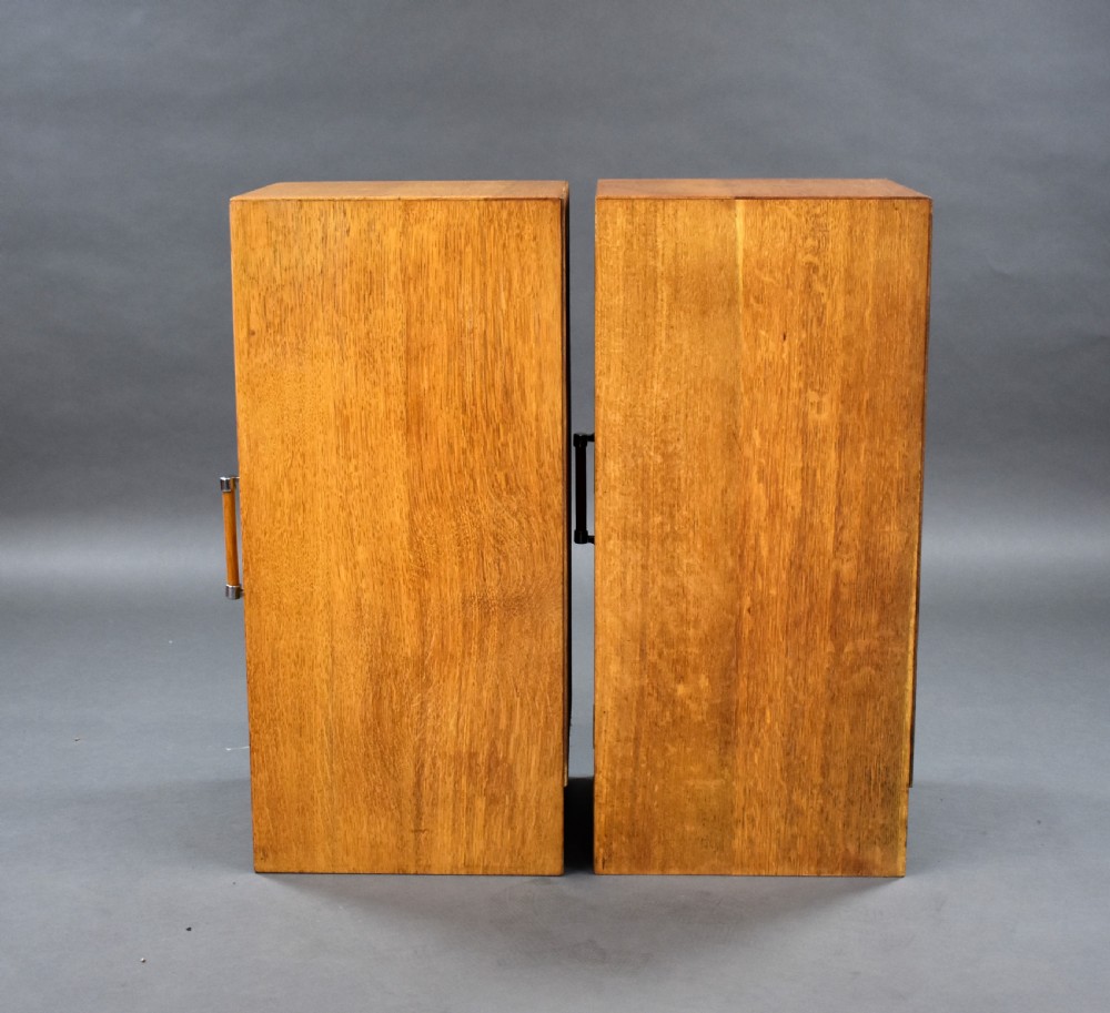 Pair of Oak Art Deco Bedside Cabinets View X