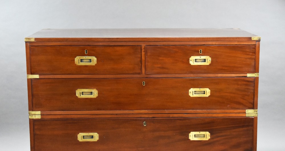 Large Victorian Mahogany Campaign Chest View III