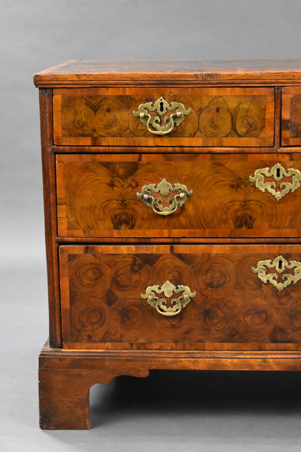 Early 18th Century Walnut Oyster Veneered Chest View VII
