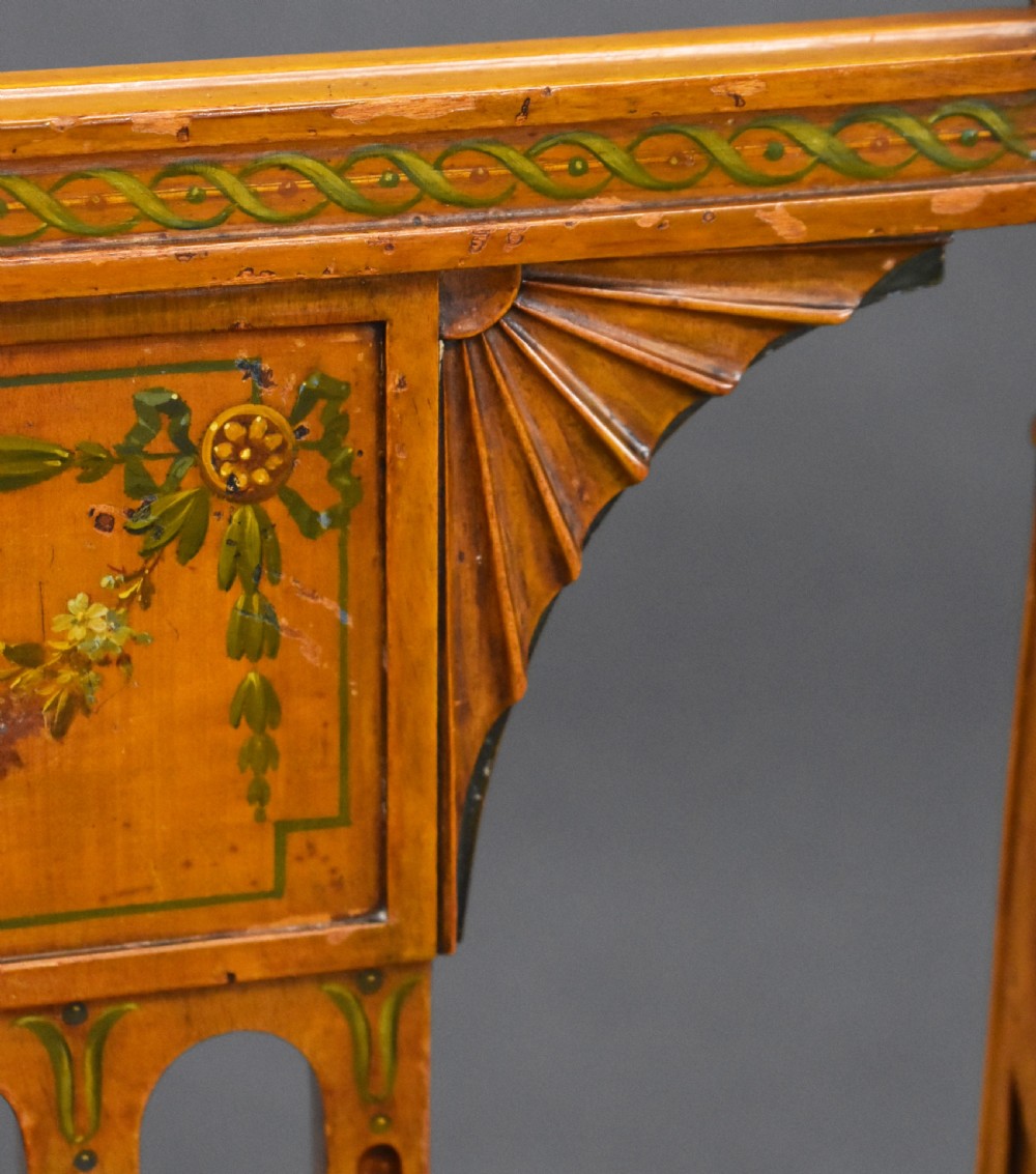 Pair of Edwardian Satinwood Hand Painted Armchairs View XIV