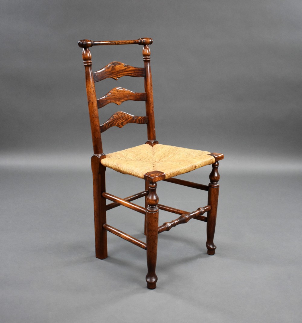 Set of 8 18th Century Style Ladder Back Dining Chairs View II