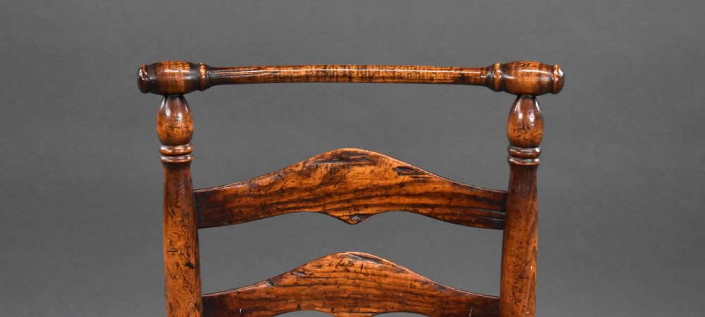 Set of 8 18th Century Style Ladder Back Dining Chairs View V
