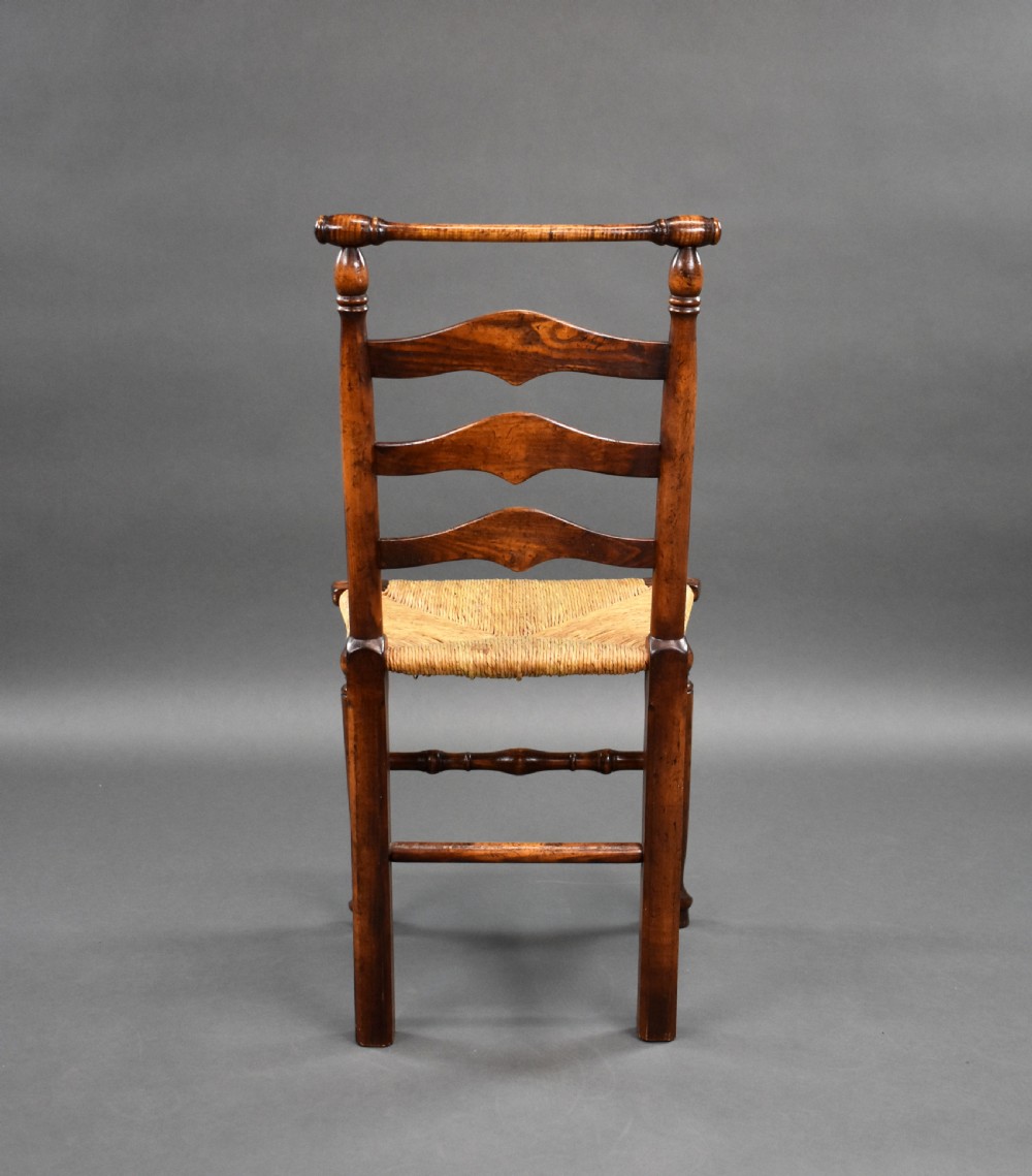 Set of 8 18th Century Style Ladder Back Dining Chairs View VII