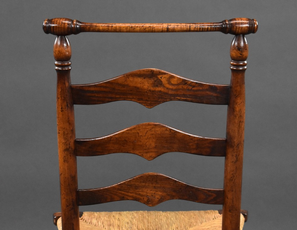 Set of 8 18th Century Style Ladder Back Dining Chairs View VIII