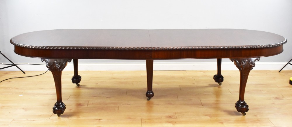 Large Chippendale Style Dining Table