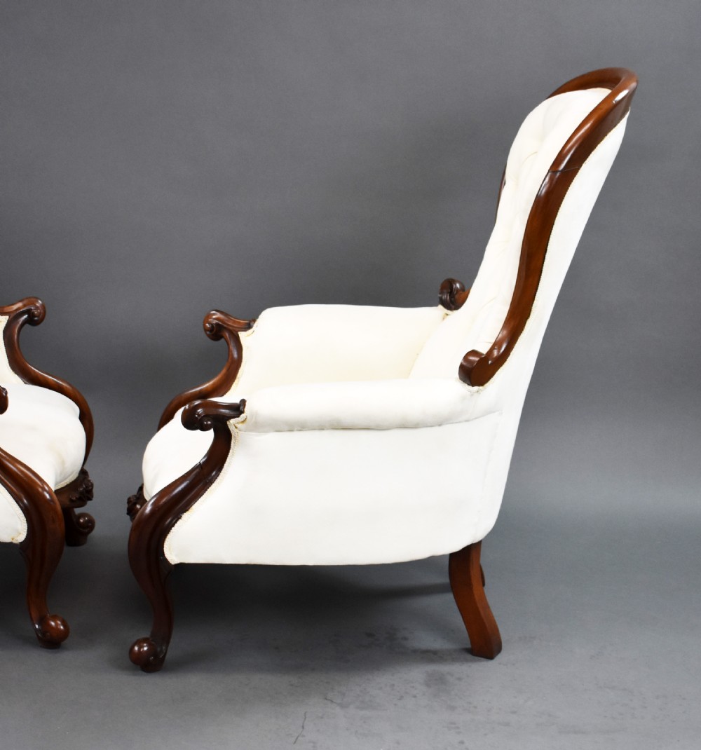 Pair of Victorian Mahogany Armchairs View VI