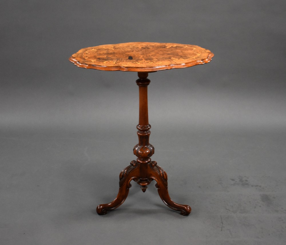 Victorian Burr Walnut Inlaid Occasional Table