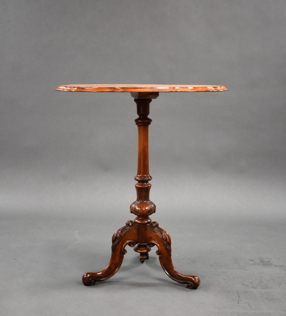 Victorian Burr Walnut Inlaid Occasional Table View II