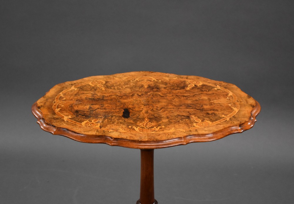 Victorian Burr Walnut Inlaid Occasional Table View III