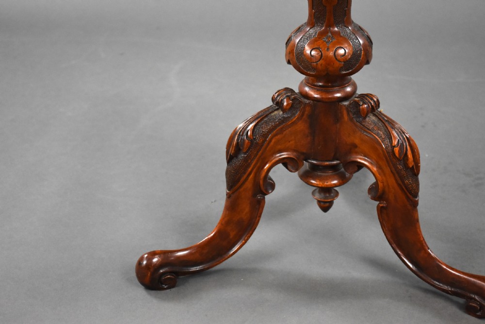 Victorian Burr Walnut Inlaid Occasional Table View VI