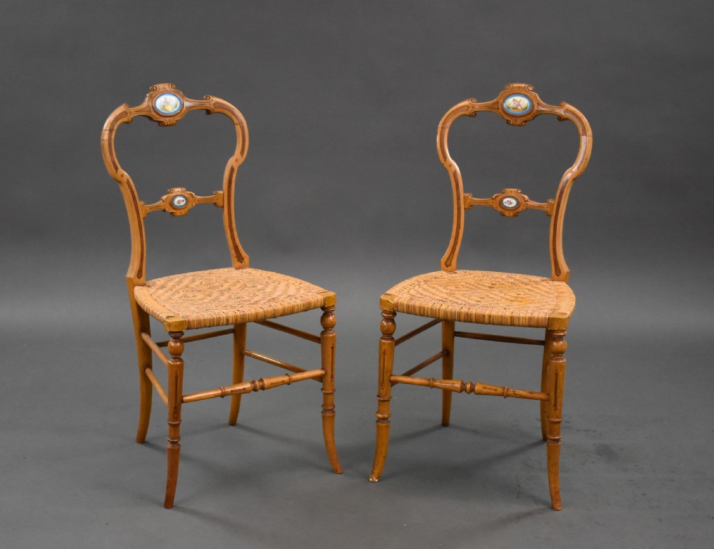 Pair of Victorian Walnut Salon Chairs