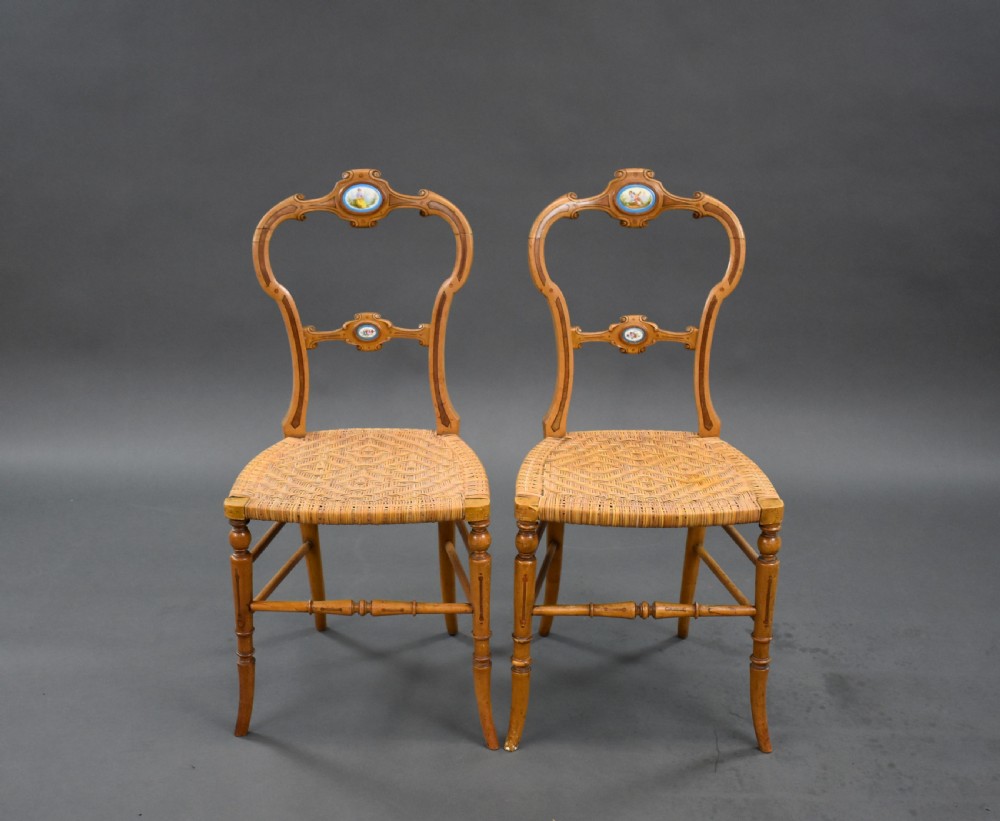 Pair of Victorian Walnut Salon Chairs View II