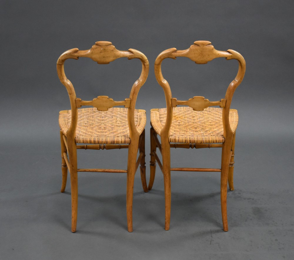 Pair of Victorian Walnut Salon Chairs View III