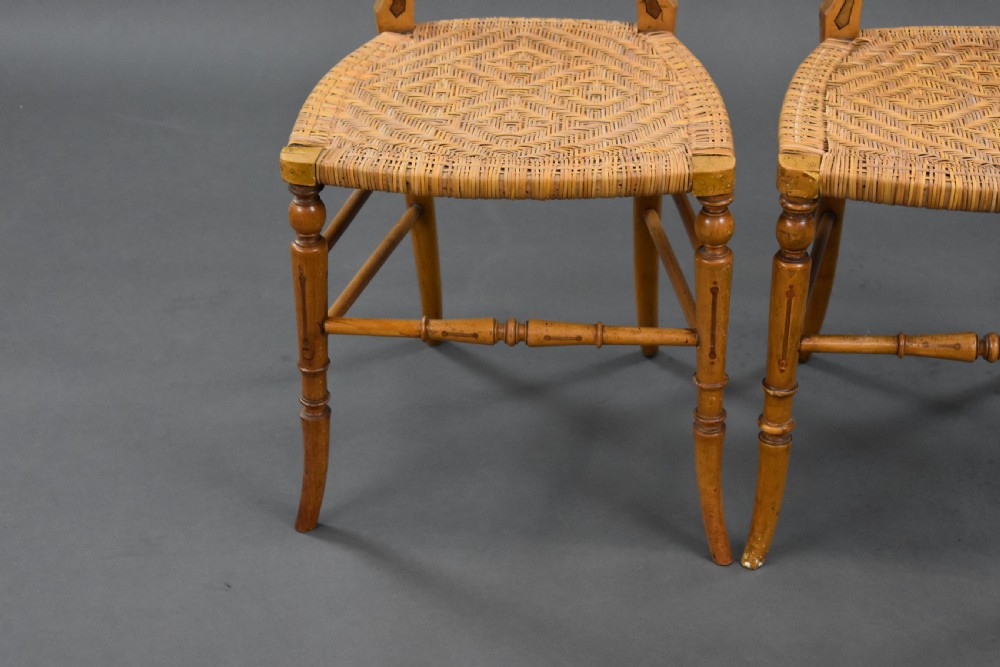 Pair of Victorian Walnut Salon Chairs View XI