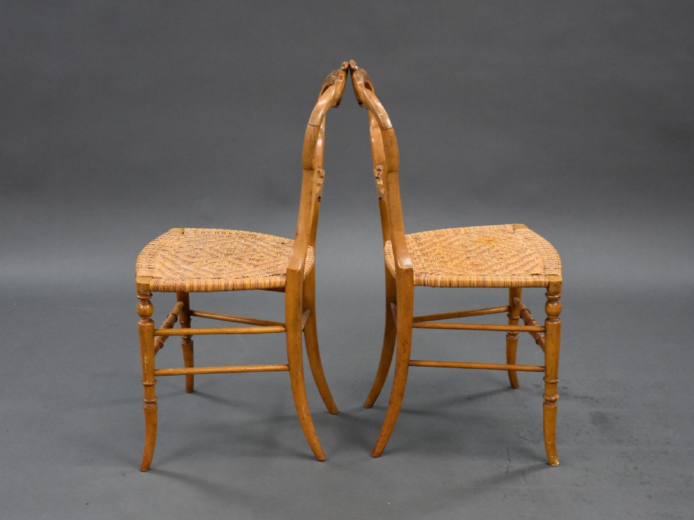 Pair of Victorian Walnut Salon Chairs View XIII