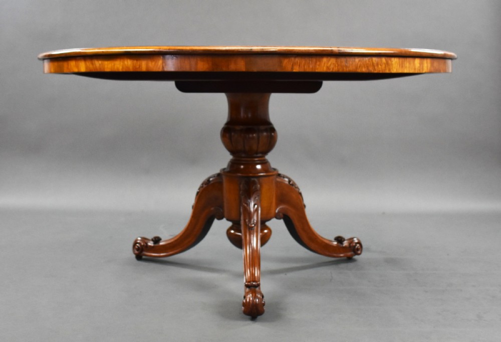 Victorian Burr Walnut Circular Breakfast Table View III