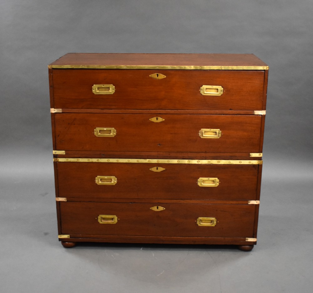 George III Teak Campaign Chest
