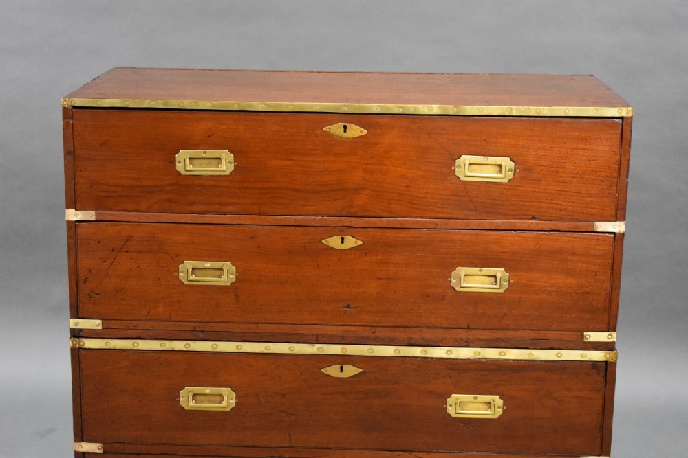 George III Teak Campaign Chest View II