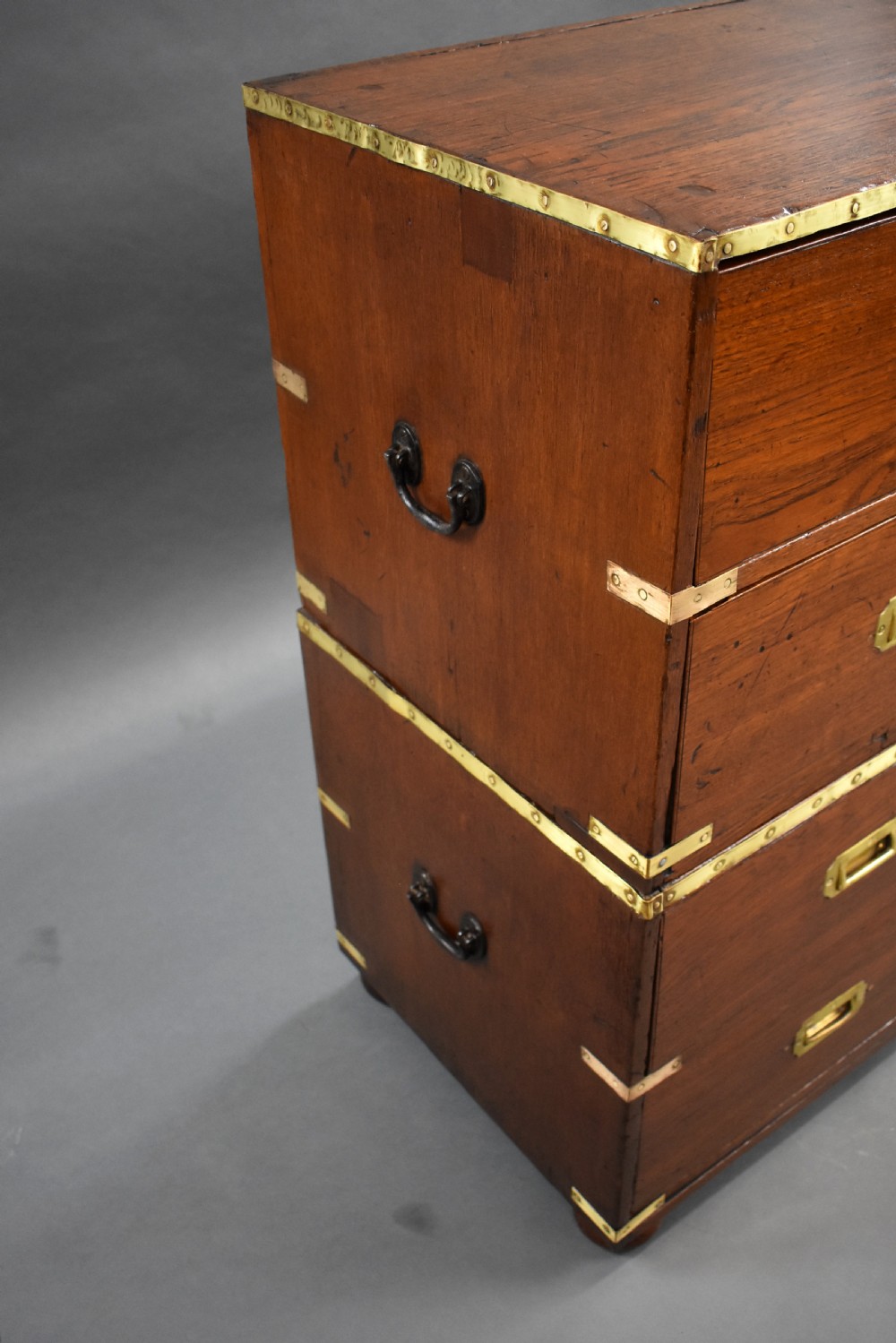 George III Teak Campaign Chest View IV