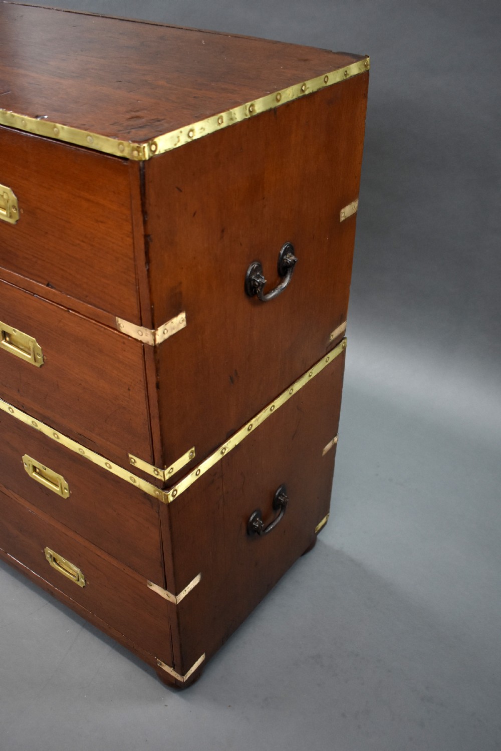George III Teak Campaign Chest View V