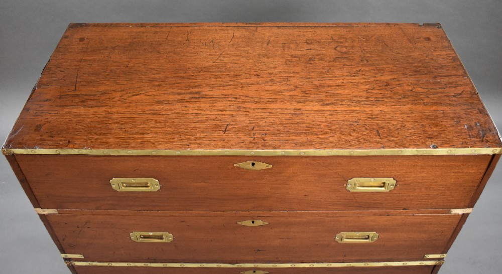 George III Teak Campaign Chest View VI